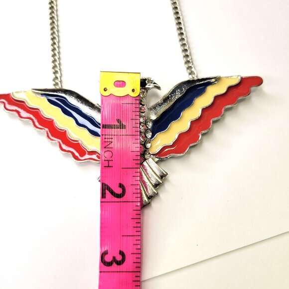 Eagle Pendant Necklace Statement Bird Pendant - Picture 11 of 13